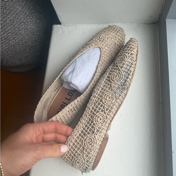 Bibi Lou Cream Crochet Ballet Flats - Picture 8 of 9